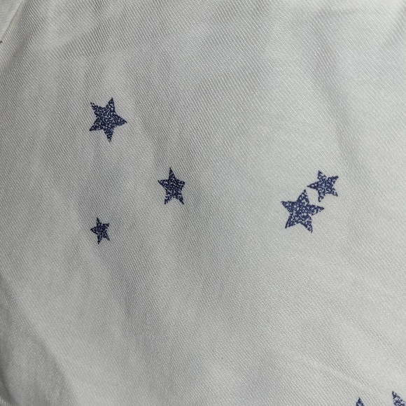 SO sleeveless white button down with blue stars - NWT - Picture 2 of 6